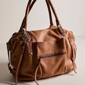 $248! FREE PEOPLE WE THE FREE EMERSON TOTE Saddle NEW